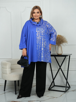 Туника "Хомут"  темно-голубой