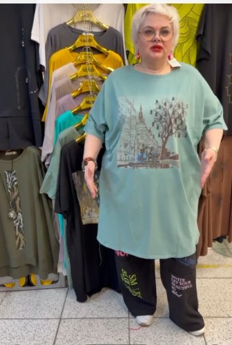 Платье-туника "Город" (Китай, Yalina) — размеры единый